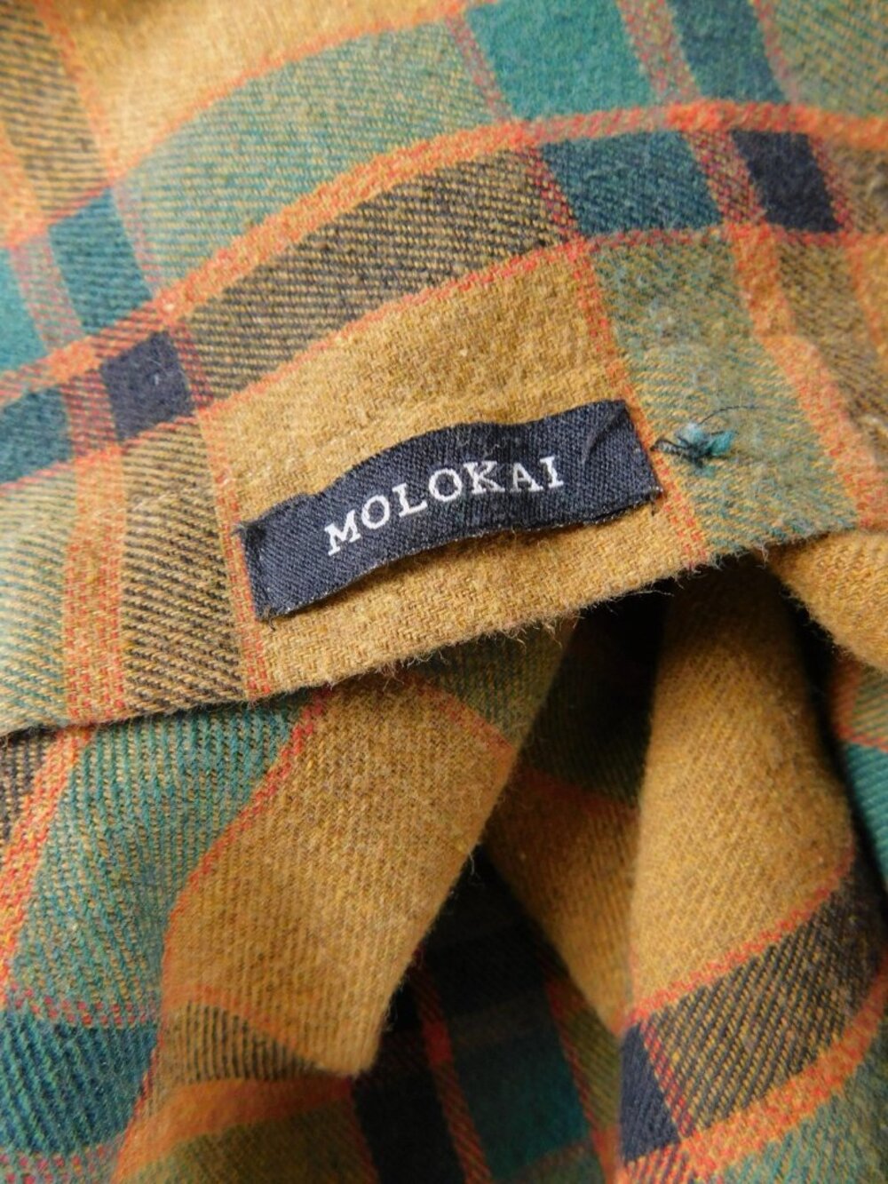 Molokai Surf Co Shirt Mens 2XL Brown Plaid Flannel Button-Up Long Sleeve Pockets - Picture 8 of 11